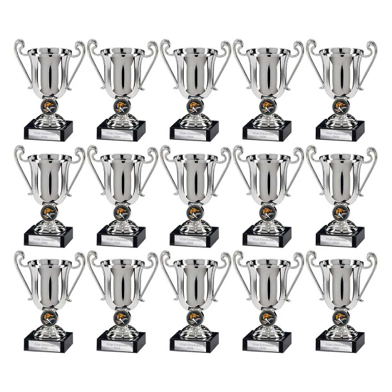 Squad Pack 6 Champions Silver Plastic Cup 155mm