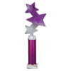 Trinity Star Multisport Tube Trophy Purple & Silver 340mm