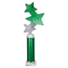 Trinity Star Multisport Tube Trophy Green & Silver 340mm