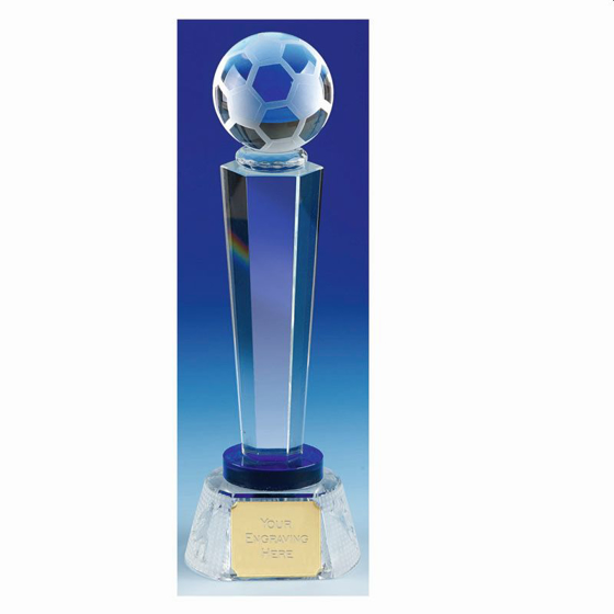 Agilty Football S Opt Crystal (clear/blue ) (9 7/8 Inch (25cm))