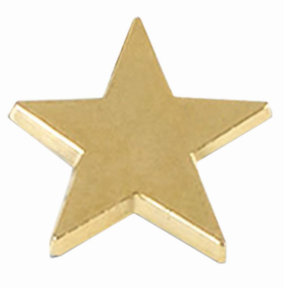 Badge16 Flat Star Gold (gold) (5/8 Inch (16mm) Diameter)