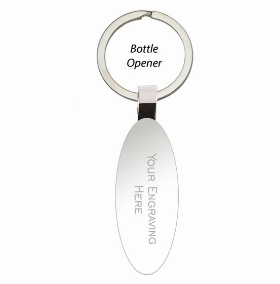 Bottle Opener Keyring (silver) (2 1/8 x 1 Inch (55x25mm))