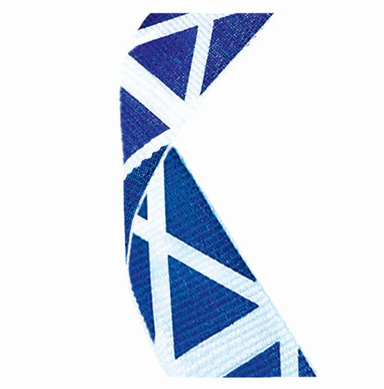 Flag Neck Ribbon Scotland (white/blue) (7/8 x 32 Inch (22x810mm))