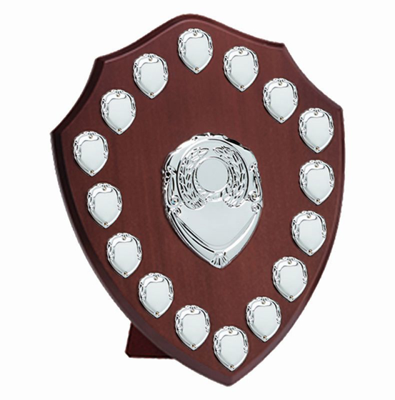 Triumph 14" Silver Annual Shield (rosewood/silver) (14 Inch (35.5cm))