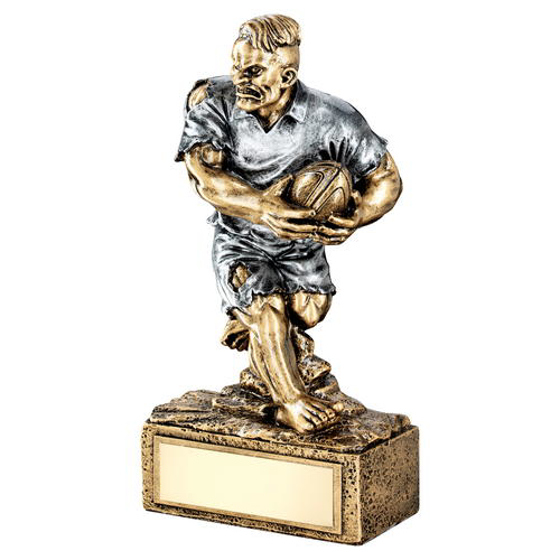 Brz/pew Rugby 'beasts' Figure Trophy - 6.75in (171mm)