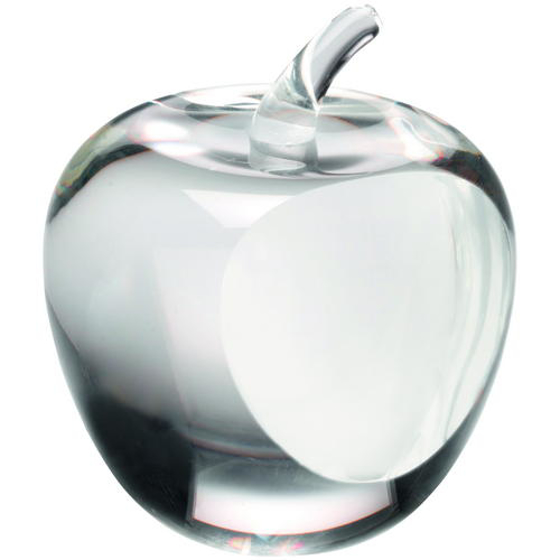 Clear Glass 'apple' Paperweight With Presentation Case - 3.5in (89mm)