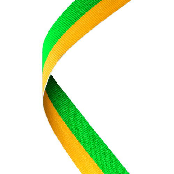 Medal Ribbon Green/yellow - 30 X 0.875in (762 X 22mm)