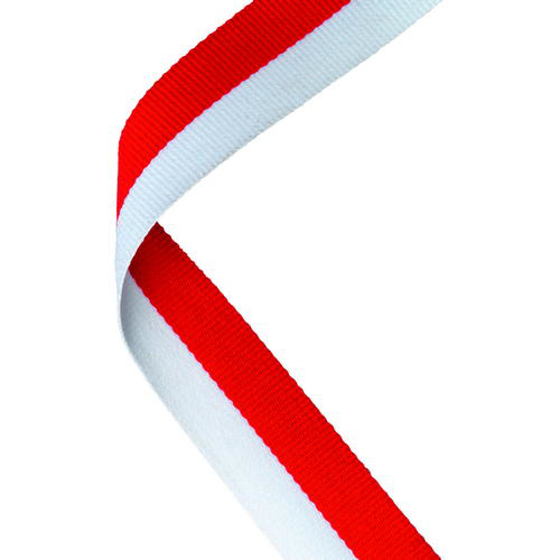 Medal Ribbon Red/white - 30 X 0.875in (762 X 22mm)