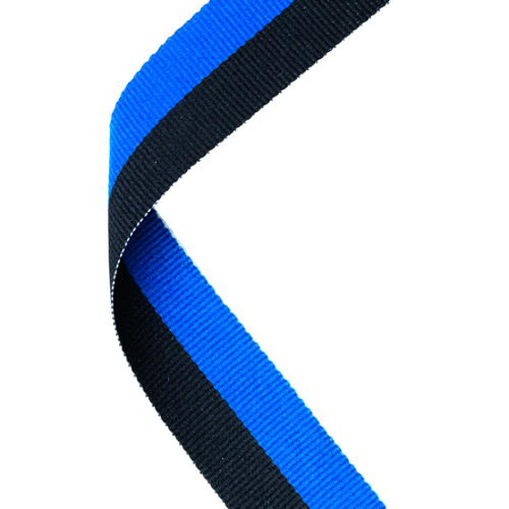 Medal Ribbon Royal Blue/black - 30 X 0.875in (762 X 22mm)