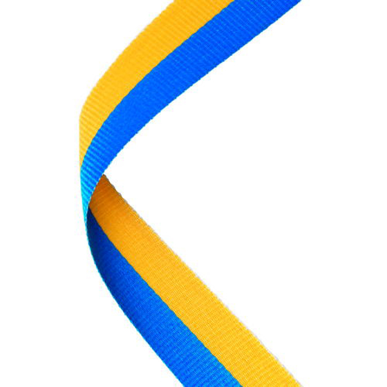 Medal Ribbon Royal Blue/yellow - 30 X 0.875in (762 X 22mm)