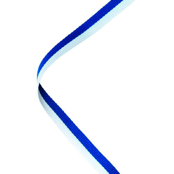 Narrow Medal Ribbon Blue/white - 30 x 0.4in (762 X 10mm)