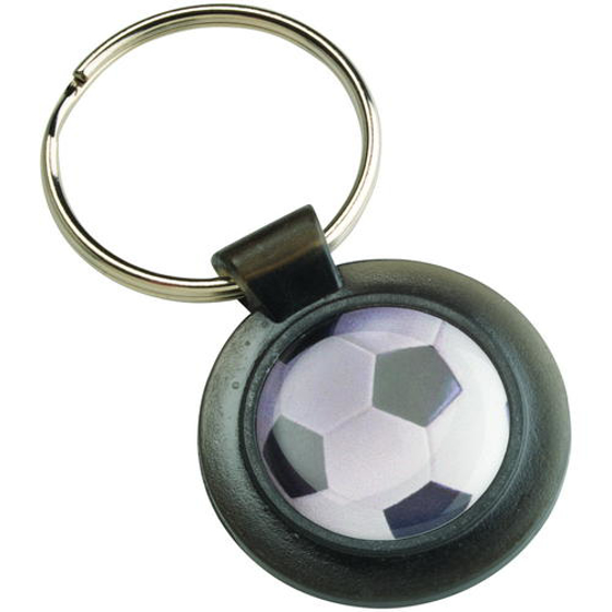 Round Keyring - Black (1in Centre) 1.5in (38mm)