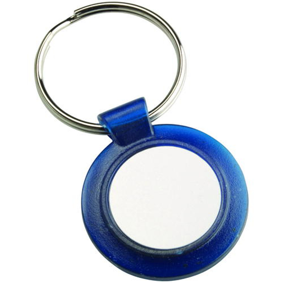 Round Keyring - Blue (1in Centre) 1.5in (38mm)