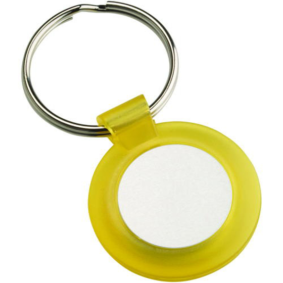 Round Keyring - Yellow (1in Centre) 1.5in (38mm)