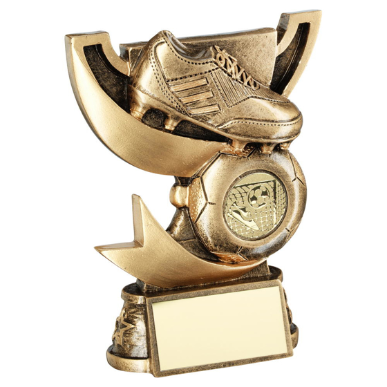 Brz/gold Cup Range For Football Trophy (1in Centre) - 5in (127mm)