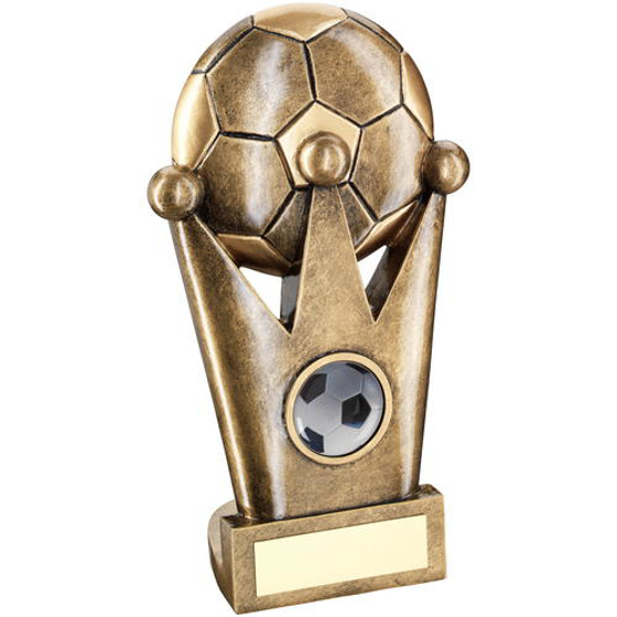 Brz/gold Football Crown Flatback Trophy -     (1in Centre) 5.75in (146mm)