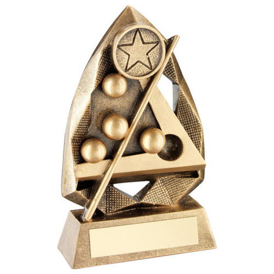 Brz/gold Pool/snooker Diamond Collection Trophy (1in Centre) - 6.5in (165mm)
