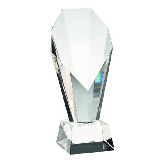 Clear Glass Obelisk On Base - 9.25in (235mm)