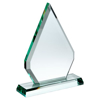 Jade Glass Chunky Diamond Plaque (19mm Thick) - 9.75in (248mm)