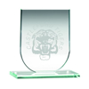 Jade Glass Shield Plaque (6mm Thick) - 5.25in (133mm)