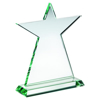 Jade Glass Tall Star Plaque (10mm Thick) - 9.5in (241mm)