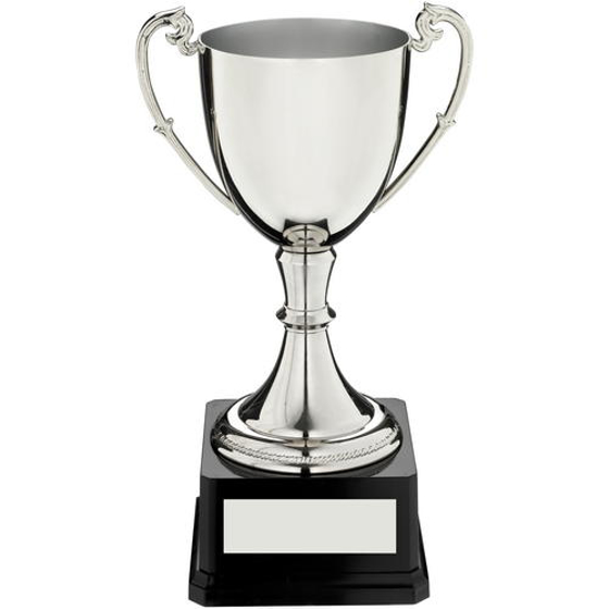 Nickel Plated Cup On Heavyweight Base Trophy - 6.75in (171mm)