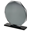 Smoked Black Glass Octagon Plaque (10mm Thick) - 8.75in (222mm)