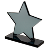 Smoked Black Glass Star Plaque (10mm Thick) - 7.25in (184mm)