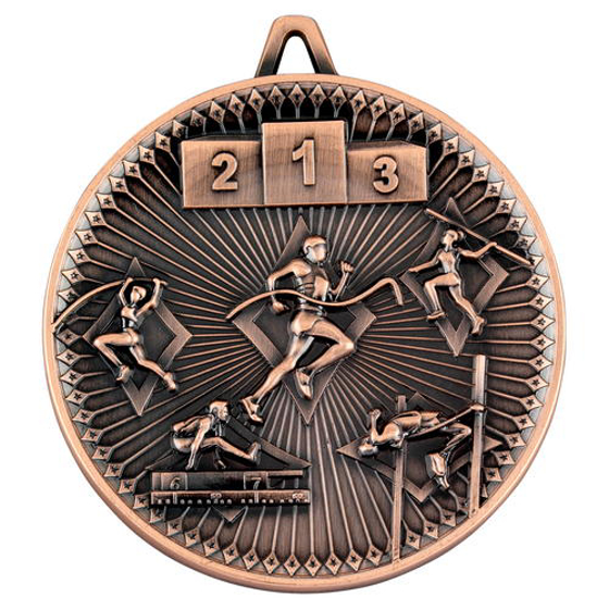 Athletics Deluxe Medal - Bronze 2.35in (60mm)