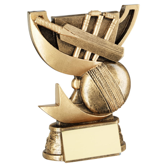 Brz/gold Cup Range For Cricket Trophy - 4.25in (108mm)