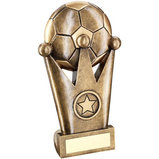 Brz/gold Football Crown Flatback Trophy -     (1in Centre) 5in (127mm)