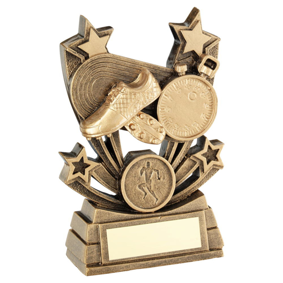Brz/gold Shooting Star Series Athletics Trophy (1in Centre) - 4in (102mm)
