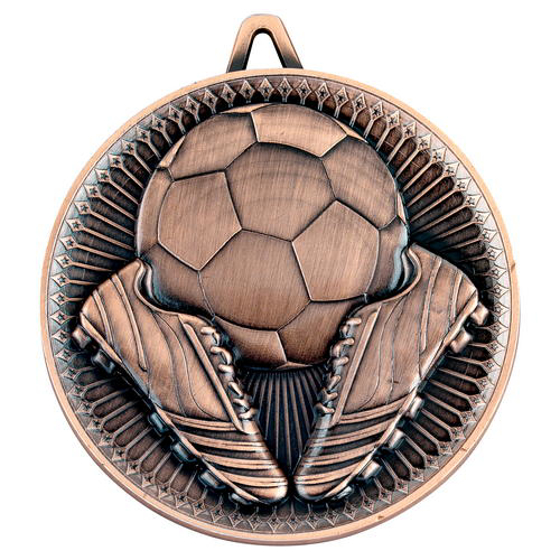 Football Deluxe Medal - Bronze 2.35in (60mm)