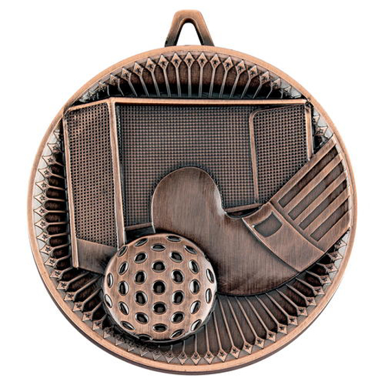 Hockey Deluxe Medal - Bronze 2.35in (60mm)