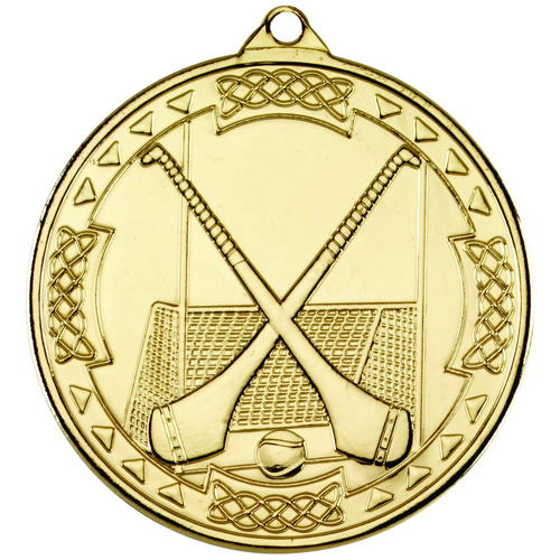 Hurling Celtic Medal - Gold 2in (50mm)
