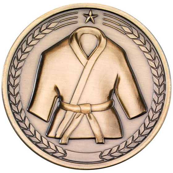 Martial Arts Medallion - Antique Gold 2.75in (70mm)