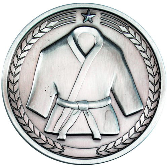 Martial Arts Medallion - Antique Silver 2.75in (70mm)