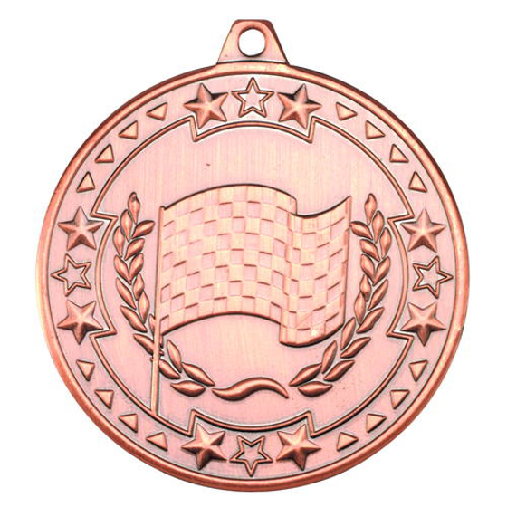Motor Sport 'tri Star' Medal - Bronze 2in (50mm)