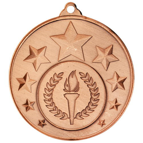 Multi Star Medal (1in Centre) - Bronze 2in (50mm)