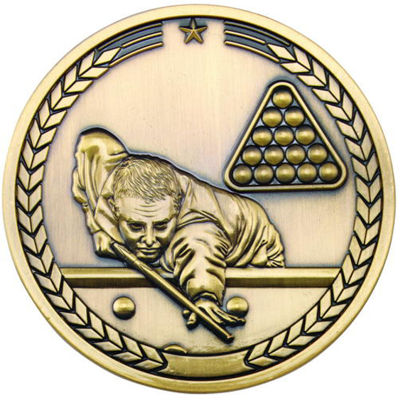 Pool/snooker Medallion - Antique Gold 2.75in (70mm)