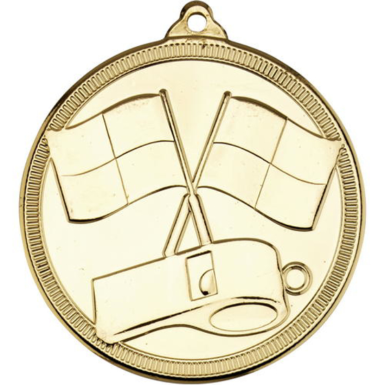 Referee 'multi Line' Medal - Gold 2in (50mm)