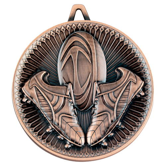 Rugby Deluxe Medal - Bronze 2.35in (60mm)