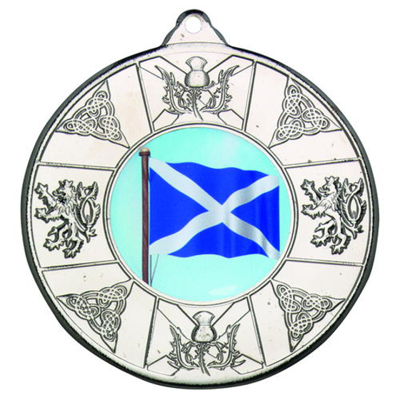Scotland Medal (1in Centre) - Silver 2in (50mm)