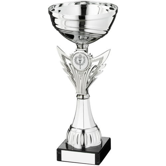 Silver V Spacer Trophy - (1in Centre) 8.25in (210mm)