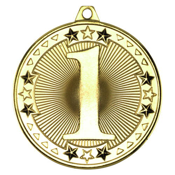 Tri Star Medal - 1st Gold 2in (50mm)