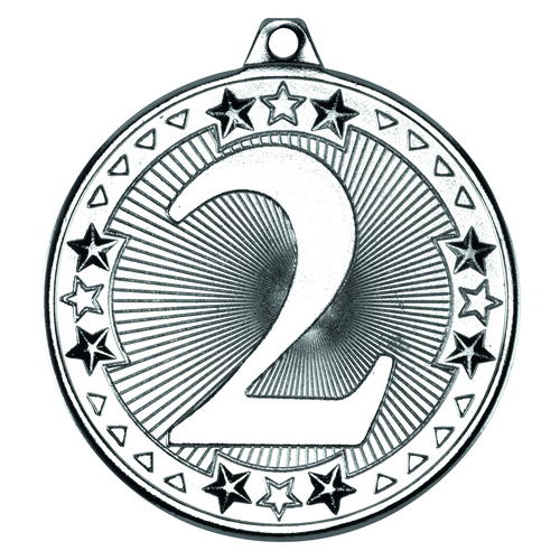 Tri Star Medal - 2nd Silver 2in (50mm)