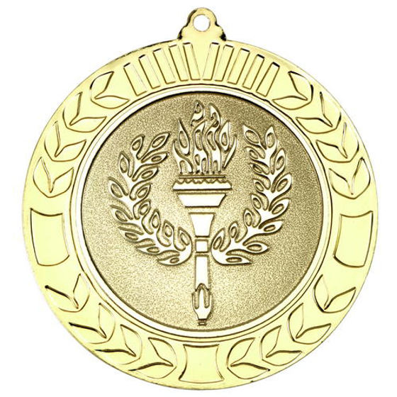 Wreath Medal (2in Centre) - Gold 2.75in (70mm)
