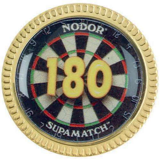 Darts '180' Metal Round Badge - 1.25in (31mm)