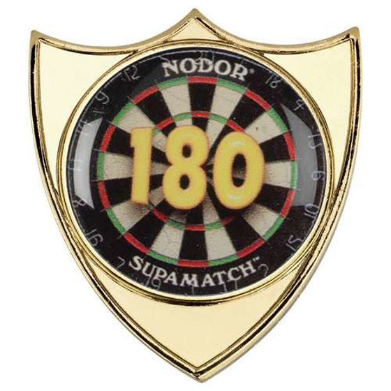 Darts '180' Metal Shield Badge - 1.5in (38mm)