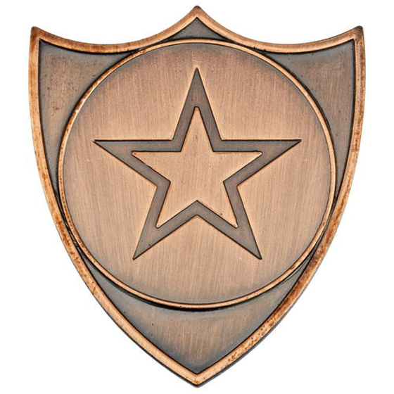 Shield Badge (1in Centre) - Bronze - 1.5in (38mm)